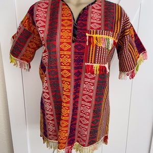 NEW Guatemalan Woven Huipil Blouse/Top S or XS